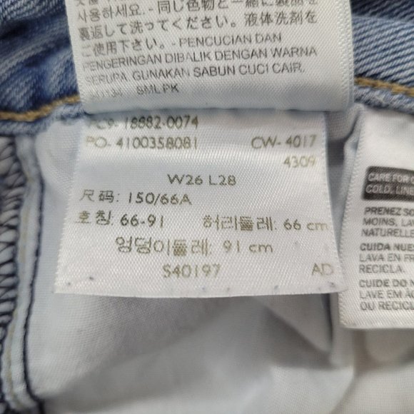Levis Jeans Womens 721 High Rise Skinny Size 26 Light Blue 5-Pocket Stretch - Picture 5 of 14